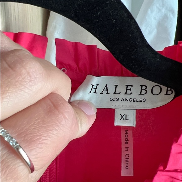 Hale Bob Solid Cotton Poplin Mini Fuchsia Dress XL (Kaja Solid Poplin Dress) - Picture 5 of 9